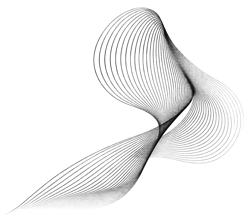 Abstract monochrome line structures representing connected scientific approaches
